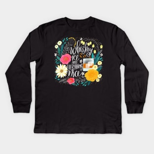 Whiskey Ice and Everything Nice Kids Long Sleeve T-Shirt